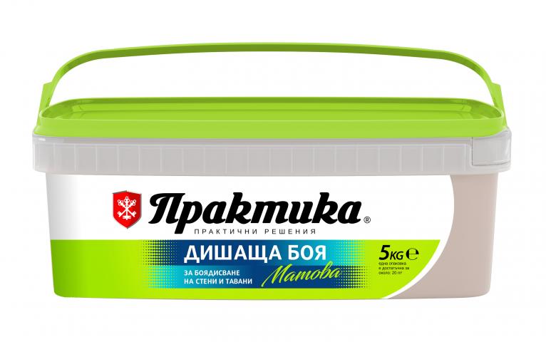 Интериорна боя Практика 5 кг фрезия - Цветни бои