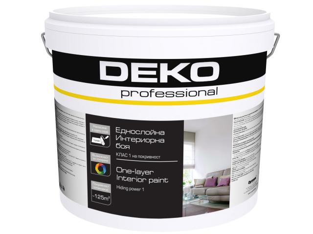 Еднослойна интериорна боя Deko Professional 25 кг бяла - Бели бои