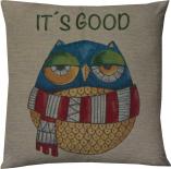 Деко възглавница 45х45см Бухал