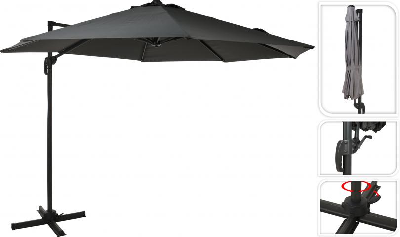 Чадър камбана ROMA ф300см, сив - Камбана чадъри