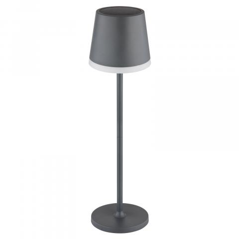 LED соларна настолна лампа 0.06W 50Lm 3000K, антрацит, снимка 3 - Настолни лампи