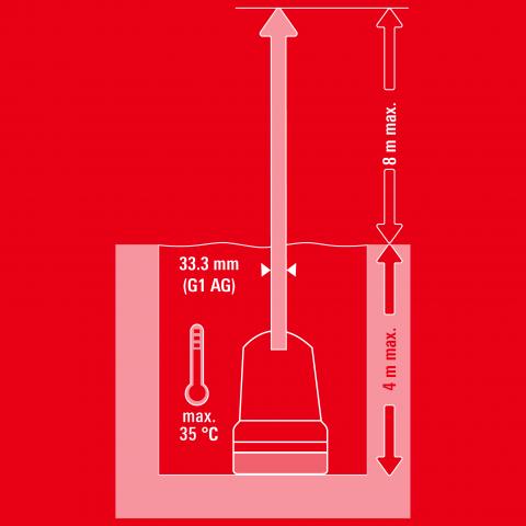 Акумулаторна потопяема помпа Einhell GE-SP 18 LL LI – SOLO PXC, снимка 5 - Дренажни помпи