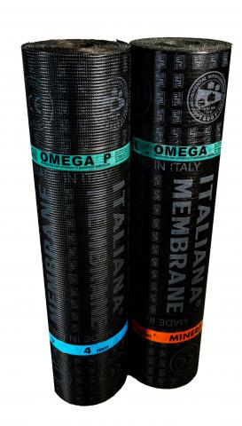 Битумна хидроизолация Omega V Sabbiato, 3кг/кв.м, стъклен воал - Рулонна хидроизолация