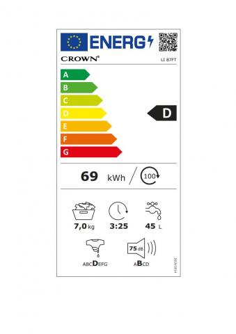 Пералня Crown LI 87FT/870FT, снимка 4 - Бяла техника