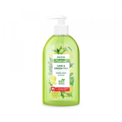 Течен сапун Аroma Natural Lime&Green tea помпа 500 мл - Други препарати