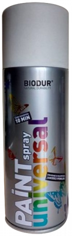 Спрей Biodur 400мл, RAL 9010(Бял мат) - Спрей бои универсални