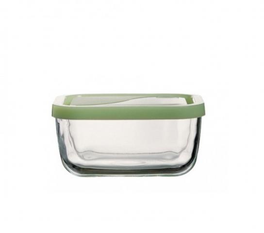 Кутия прав. стъкло с пласт. капак 0, 420л.120х91мм - Кутии за храна