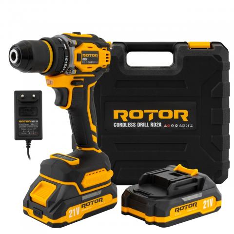Акумулаторен безчетков винтоверт Rotor RD2A 21V + 2x2Ah, снимка 6 - Акумулаторни винтоверти