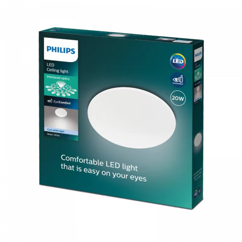 LED плафон Philips 20W 2000lm, 4000K - Плафони