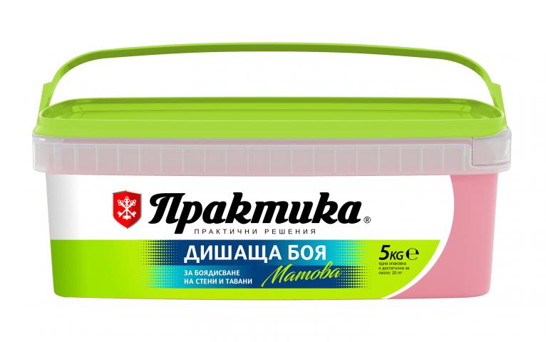 Интериорна боя Практика 5 кг корал - Интериорни бои