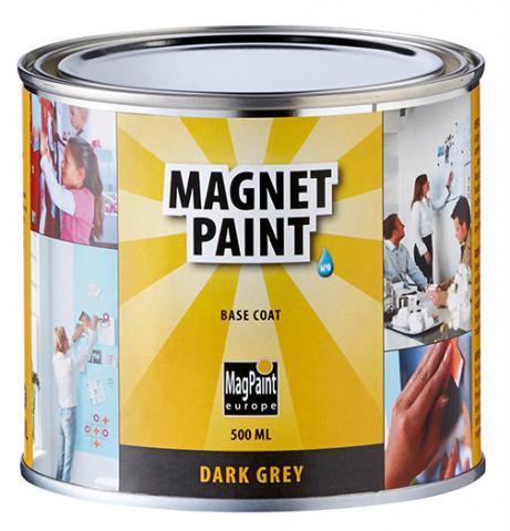 Магнитна грунд-боя Мagpaint  0.5л, тъмно сива - Ефектни бои за стени