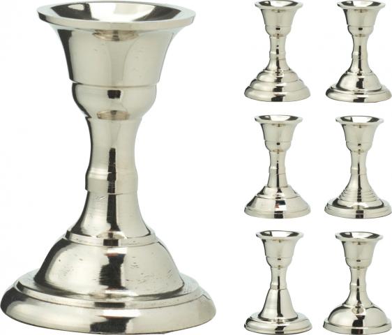 Свещник 8 см сребро - Коледни артикули