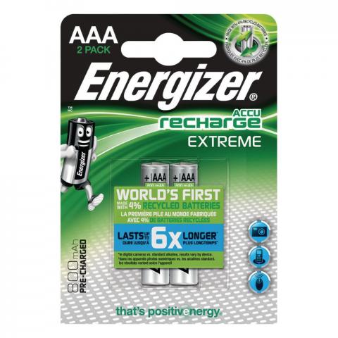 Акумулаторна батерия Energizer Extreme AАA 800mAh Pre-Ch 2бр. - Акумулаторни батерии