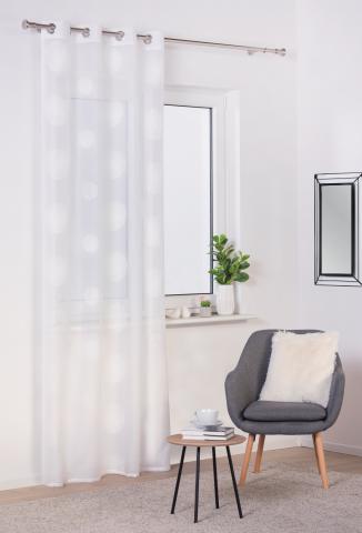 Готово перде Ovale 140х260 см бяло - Готови пердета
