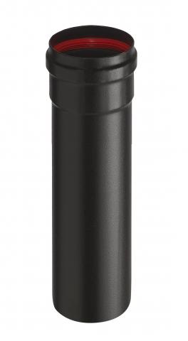 Кюнец за пелетна камина ф80 50 см мат черен - Кюнци за камини и печки