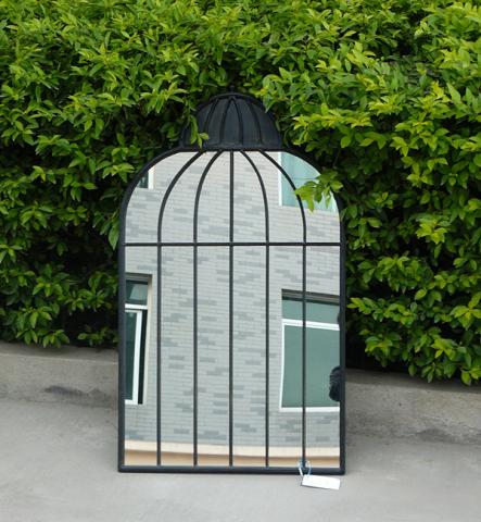Градинско огледало 51х2х86.5 см, черно - Деко за стена