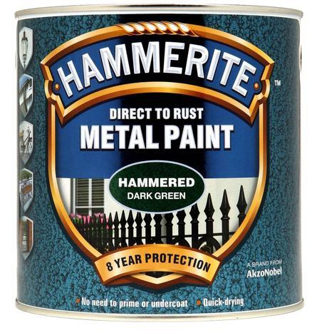 Боя за метал Hammerite 2.5 л зелен хамър ефект - Бои 3в1