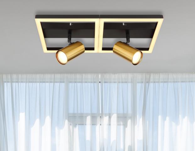 LED тяло 22W 2600lm 3000K+ спотове 2хGU10, снимка 7 - Спотове