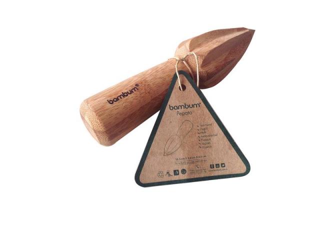 Бамбуков прибор за изцеждане на цитруси, снимка 2 - Аксесоари за готвене