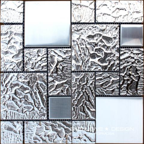 Стъклена мозайка 30х30 Сребриста - Стъклено-каменни