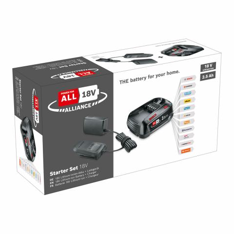 Стартов сет Bosch PBA батерия 18V 2.5Ah + зарядно AL 18V-20, снимка 3 - Батерии и зарядни устройства