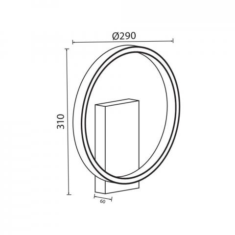 LED аплик Matteo 12W 230V 3000-4000-6400K, черно+дърво, снимка 3 - Аплици