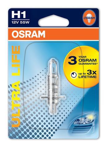 Aвт.лампа H1 Osram 55W 12V-ULT - Осветление