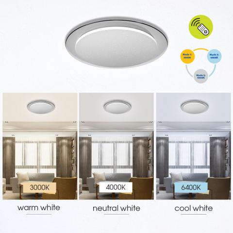 Мултифункционален LED плафон Athena 60W, снимка 3 - Плафониери