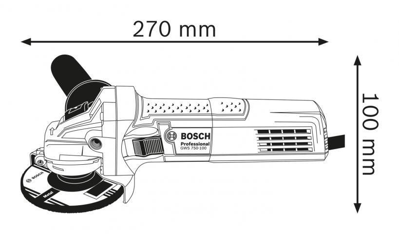 Ъглошайф GWS Bosch Blue 750-125, снимка 3 - Ъглошлайфи 125мм