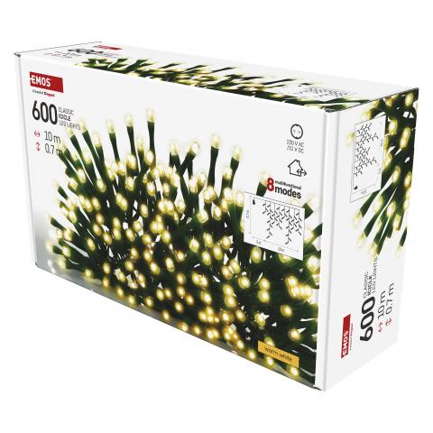LED коледни ледени висулки, 10м топло бяло, снимка 2 - Светеща мрежа/завеса
