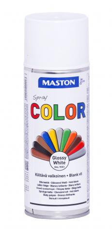 Спрей боя Maston 0.4л, бял гланц - Спрей бои универсални