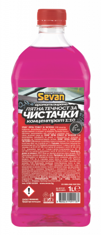 Лятна течност за чистачки SEVAN концентрат 1:10 1 л - Лятна течност за чистачки