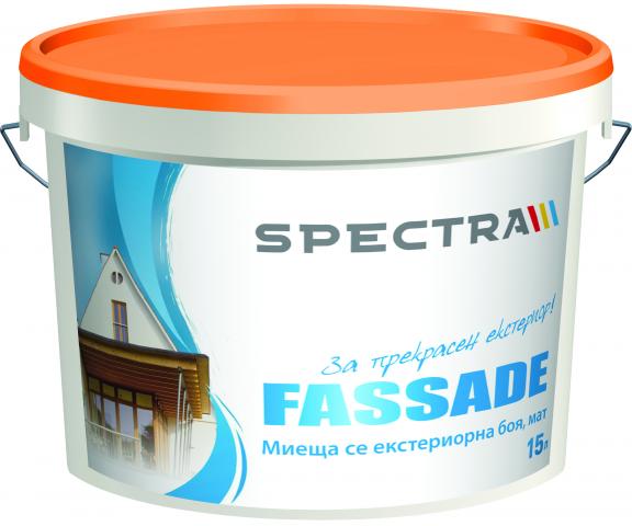Бяла фасадна боя  Spectra Fassade 15л - Бели фасадни бои