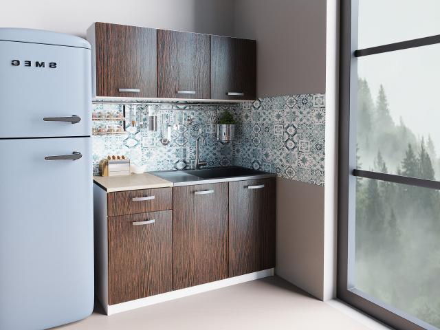 Кухня Мирана 130 см, венге - Готови кухни