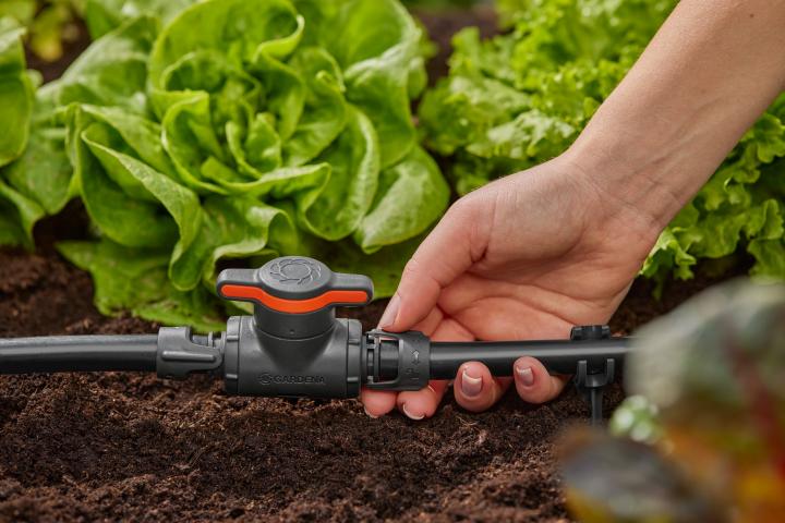 Спирателен кран Gardena 1/2" 13 мм, снимка 2 - Капково напояване