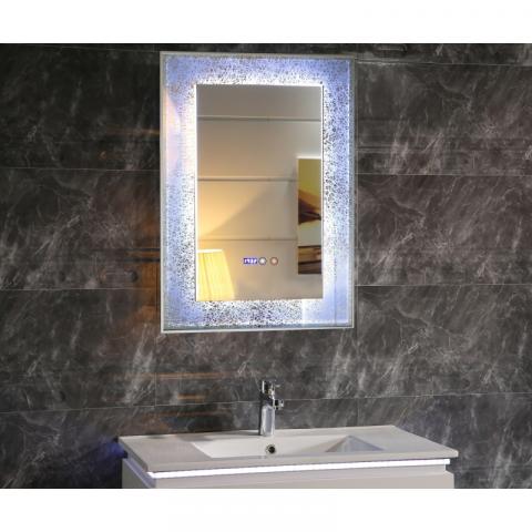 Огледало за баня с LED осветл. 60х90 см - С осветление