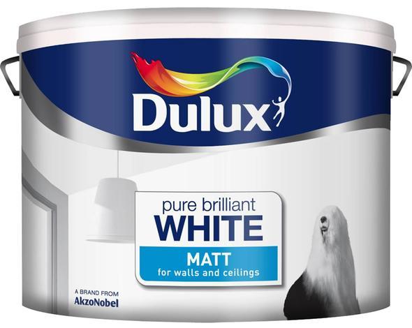 Интериорна боя DuluxMat 10 л брилянтно бяла - Бели бои