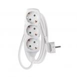 Разклонител 3x2P+E Schuko, кабел 1.5 м/1,5мм2, бял, Emos