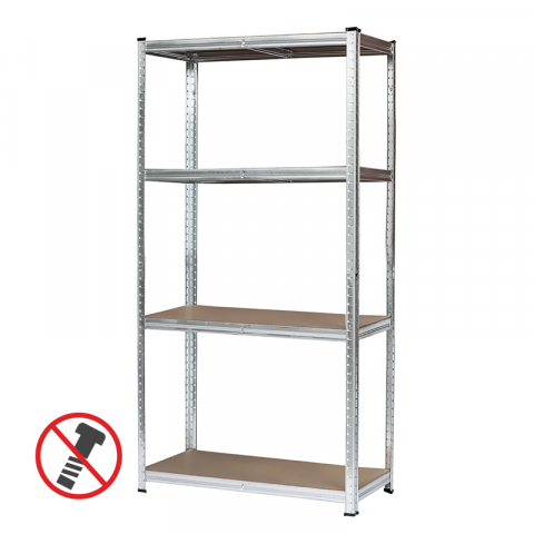 Стелаж De'Home Popular 180х90х40 см 4х175 кг поцинкован - Метални стелажи