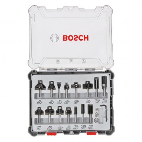 Комплект фрезери 8 мм Bosch 15 бр., снимка 2 - Фрезери, зенкери