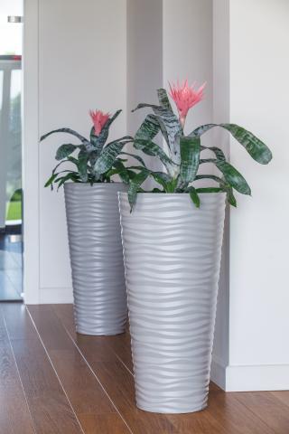 Кашпа Sahara Slim ф30х56 см таупе, снимка 2 - Пластмасови кашпи
