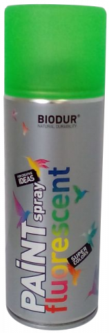 Флуоресцентен спрей Biodur 400 мл RAL 9015 зелен - Спрей бои универсални