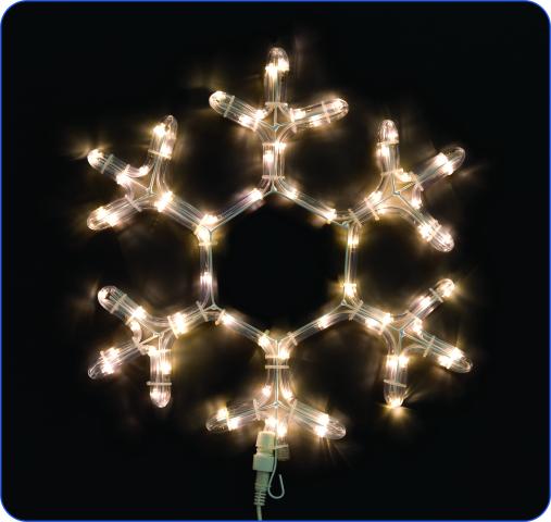Светеща Снежинка OUT 100 топло бели LED - Светещи силуети