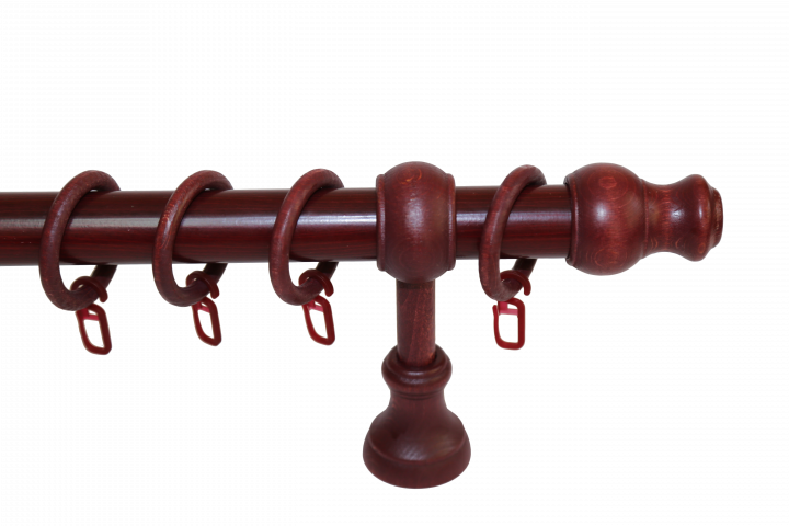 Корниз PVC ф28 еднорелсов Модел 5 декорация 1.20 м махагон - Пластмасови корнизи