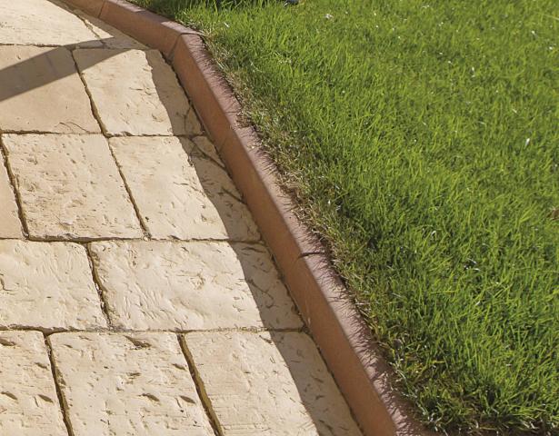 Градински бордюр, червен 50х8х16 см, снимка 2 - Бетонови настилки