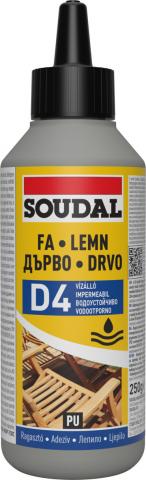 Лепило за дърво Soudal D4 250 г - Двукомпонентни лепила