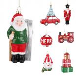 Висулка за елха Дядо Коледа 7 см 7 дизайна
