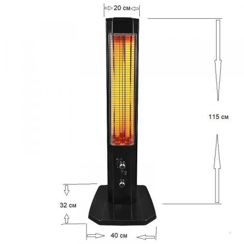 Кварцова печка Crown CMH-2300, снимка 2 - Електроотопление