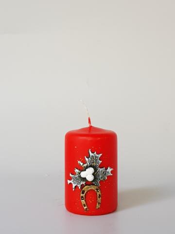 Коледна свещ цилиндър 40x60 см, снимка 2 - Коледни артикули