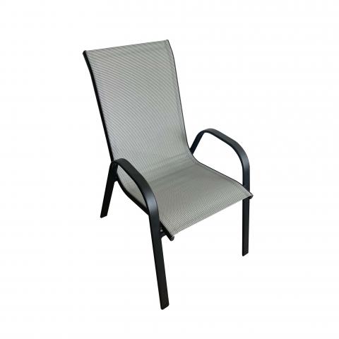 Метален стол, сив текстилен - Метални столове